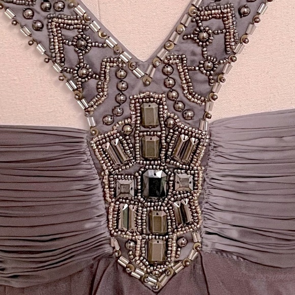 Sue Wong Silk Blend Jeweled Embellished Ombre Dress - Picture 3 of 6